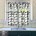 thumbnail image 3 of Kitchen Curtains 36 Inch Short - 3 Panel Set, Nautical Starfish Beach Seashell Mermaid Theme, Rod Pocket Window Curtain for Tropical Farmhouse, Easy Wash, 3 of 6