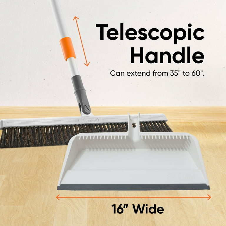 Superio Plastic Dustpan With Handle For Home, 2 Pack - 10-inch Wide