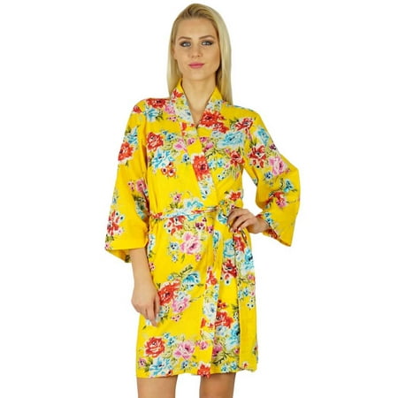 

Bimba Women Cotton Printed Floral Robe Bridal Bridesmaid Getting Ready
