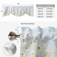 thumbnail image 6 of Tie Up Valance Curtain for Kitchen, Watercolors Small Chrysanthemums Flowers Rod Pocket Short Curtains Adjustable Tie-Up Shade Valances, Retro Plants Window Treatment for Bathroom Living Room Bedroom, 6 of 9