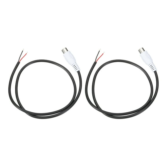 1.6FT RCA to Bare Wire Speaker Cable, 22AWG Replacement White RCA Female Plug to Open End Pigtail Audio Cable Connector Adapter for Amplifier, Home Audio Speakers, Pack of 2