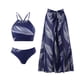 thumbnail image 1 of Bikini Trajes de Baño de Mujer Encaje Bikini con Falda Larga de Gasa, Traje de Baño de Tres Piezas para la Playa, 1 of 4