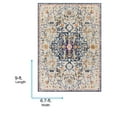thumbnail image 4 of Livabliss Area Rugs for Living Room, 7x9 Floransa Traditional Navy Rug, Bedroom Dining Room Home Decor Stain Resistant Carpet (6'7" x 9'), 4 of 8