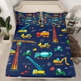 thumbnail image 2 of Feelyou Kid Tractor Truck Twin Sheet Sets, Construction Vehicle Bedding, 3-Piece, 2 of 7