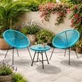thumbnail image 2 of Velago Acapulco Modern 3pc Steel Patio Bistro Set, Blue, 2 of 6