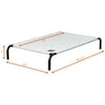 Go Pet Club Elevated Cooling Pet Cot Bed, Light Gray Heather