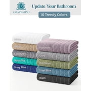 Casa Platino 100% Ring Spun Cotton Bath Towel Set of 24 - 2 Bath Sheets, 2 Gym Towel, 2 Bath, 4 Fingertip, 6 Hand, 8 Washcloths, Quick-Dry, Ideal for Spa, Daily Use - Cerulean Blue