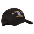 thumbnail image 5 of US Coast Guard Retired Logo Embroidered Solid Cotton Pro Style Cap - Black OSFM, 5 of 5