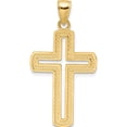 thumbnail image 3 of 14K Yellow Gold Polished Beaded Cross Pendant (Width 21) (Length 39) - Jbsp, 3 of 5