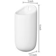 thumbnail image 4 of MyGift Cylindrical Matte White Ceramic Wall Mounted Flower Planter Vases, Modern Set of 4, 4 of 6
