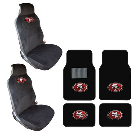 San Fransisco 49ers 4 Carpet Floor Mats And 2 Front Seat Covers