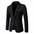 thumbnail image 2 of UVEASISHA Mens Dress Jackets Stylish Notch Lapel Single-breasted Blazer Suit Jacket One Button Slim Fit Casual Business Blazers Office Formal Lightweight Coat On Sale,Black,M, 2 of 4