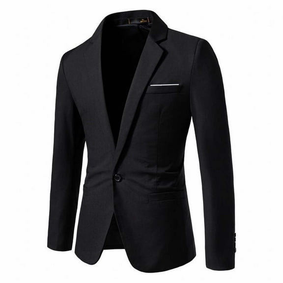 guisaled Men Casual Blazer Sport Coats Classic Slim Fit Lightweight Business One Button Tweed Suit Jackets Office Workwear Prom Jackets