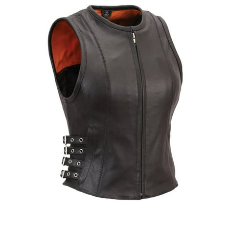 First Manufacturing Women's Brittany Motorcycle Vest Black