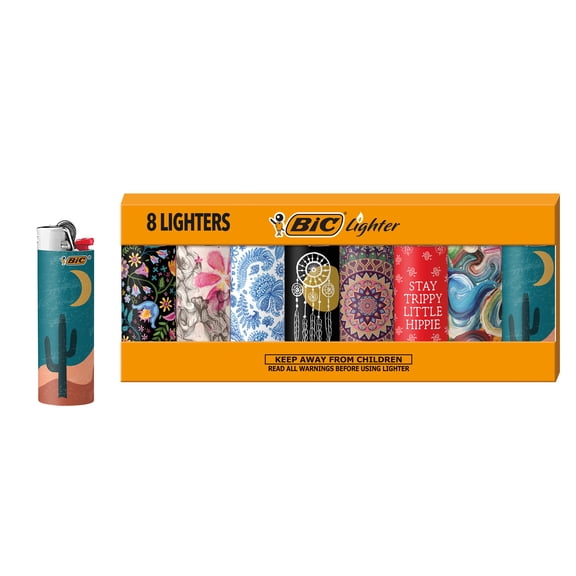 BIC Special Edition Bohemian Series Lighters, Set of 8 Lighters