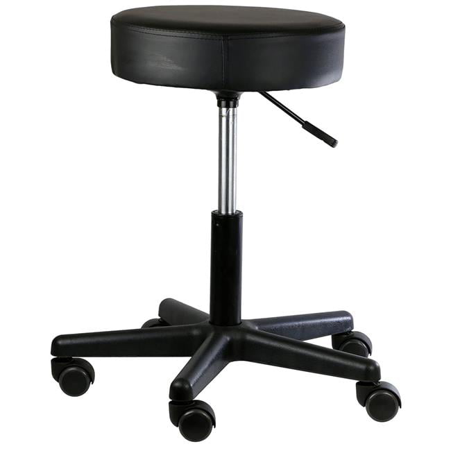 Flexzion Rolling Swivel Stool Pneumatic Work Chair Adjustable Height With Casters Wheel 360 Degree Rotation for Home Office Salon Facial Massage Table 