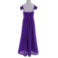 thumbnail image 3 of iiniim Kid Girls Princess Off Shoulder Pleated Chiffon Flower Girls Wedding Pageant Party Dress, 3 of 7