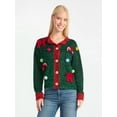 thumbnail image 2 of Women's Embellished Button Front Christmas Cardigan from Holiday Time, Sizes XS-XXXL, 2 of 6