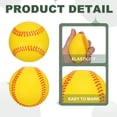 thumbnail image 3 of Uxcell Soft Sponge Foam Baseballs, PU Solid Baseballs Training Practice Ball 9" & 4 Pack & White/Yellow/Orange/Blue-Fitting for (Daily Practice/Fun Sports/Competition), 3 of 6