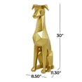 thumbnail image 4 of 9" x 30" Gold Polyresin Cubist Dog Sculpture, by DecMode, 4 of 12