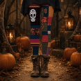 thumbnail image 5 of Halloween Leggings for Women Elastic High Waist Lifting Spooky Print Tights Pants Workout Yoga Pants, 5 of 7