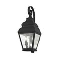thumbnail image 4 of Livex Lighting Exeter 2 Light Outdoor Wall Lantern in Black, 4 of 9
