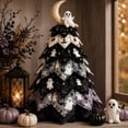 thumbnail image 2 of DIY Halloween Quilted Fabric Tree Kit Seasonal Centerpiece for Mantel Shelf, Handmade 3D Patchwork Décor Craft with Materials, 2 of 10