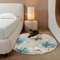 thumbnail image 2 of Round Rug 4Ft Washable Non-Slip, Spring Flowers Circle Area Rugs for Living Room Bedroom, Vintage Rustic Tulips Floral Butterfly Khaki Indoor Floor Mats Carpet Runner for Home Decor Aesthetic, 2 of 8