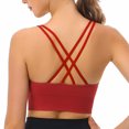 thumbnail image 5 of IROINNID Sports Bras for Women Seamless Bra Comfort Oman Bras With String Quick Dry Shockproof Running Fitness Underwear,Red, 5 of 8