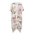 thumbnail image 4 of DISNIMO Hummingbird Flower Print Beach Cover Ups for Women Kimono Summer Casual Swimwear Coverup Cardigan Long Loose Swimsuit Cover Up, 4 of 6