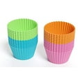 thumbnail image 5 of Bakerpan Silicone Mini Cupcake Holders, Mini Cupcake Liners, Pastry & Dessert Cups, 24 Pack (Multi), 5 of 5