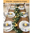 thumbnail image 4 of 15 Inch Round Placemats Set of 6, Easter Non Slip Heat Insulation PP Table Mats, Cute Rabbits Eggs Floral Butterflies Colorful Plaid Washable Place Mats for Kitchen Dining Party Table Decor, 4 of 7