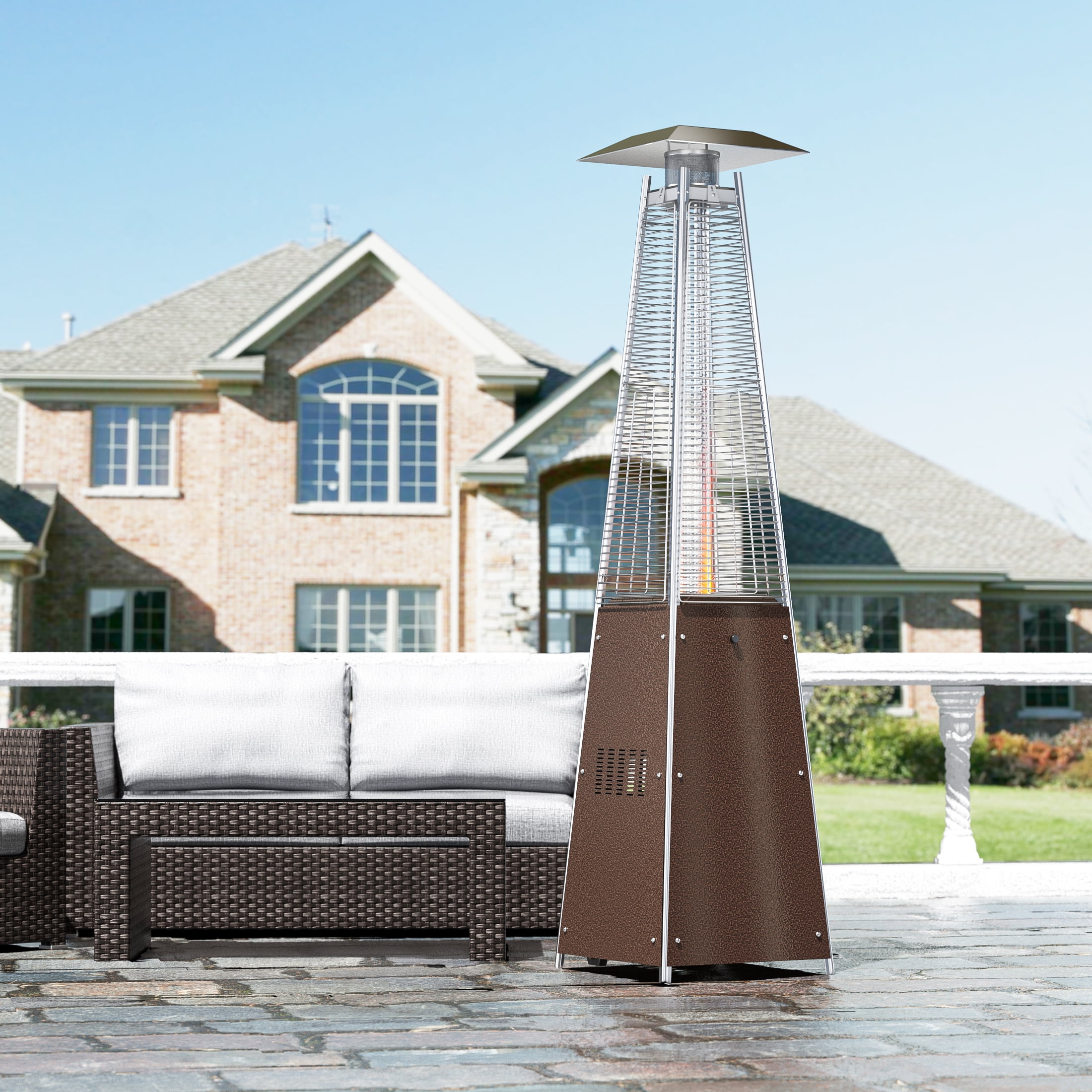 Buy WestinTrends 46,000 BTU Pyramid Propane Patio Heater for Outdoor
