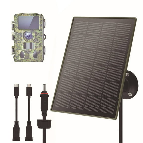 6000mAh Battery Solar Panel Charging Adapter For Outdoor Hunting Camera