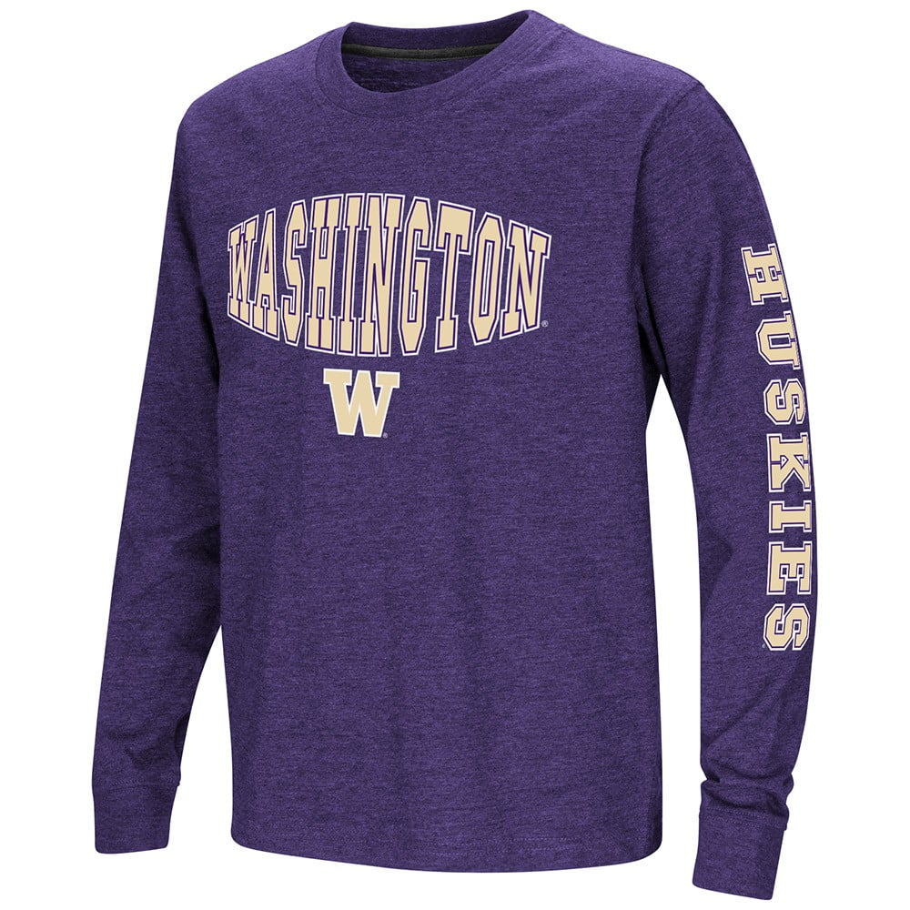 Washington Huskies NCAA "Touchdown" Youth Dual Blend Long Sleeve TShirt