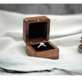 thumbnail image 3 of Caja De Madera Nogal Para Un Anillos De Boda O Compromiso CAFE NEGRO, 3 of 5
