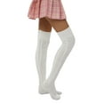 thumbnail image 2 of ITFABS Female Knitted Stocking, Solid Color Long Tube Socks Knee-High Socks, 2 of 9