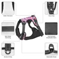 thumbnail image 3 of Naloa Skull Blue Flower Pet Harness Vest with Traction Rope, Adjustable No-Choke Dog Vest for Outdoor, Walking - X-Large, 3 of 4