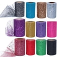 thumbnail image 2 of Taoup-rollo de tul de Organza para decoración de fiestas, rollo de tela de 5cm, 15cm, 30cm, ideal para bodas, cumpleaños, Babyshower, lentejuelas, 25 yardas, 2 of 4