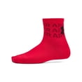thumbnail image 3 of Pack de 6 calcetines Under Armour unisex para niños y jóvenes esenciales, color rojo, 3 of 3