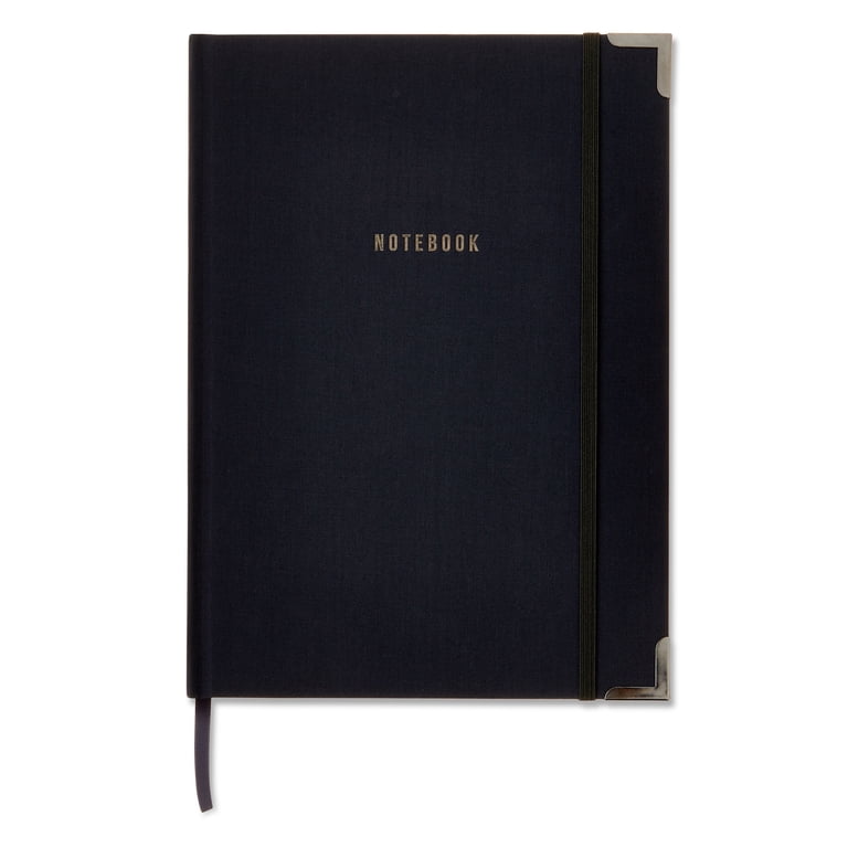 Pen+Gear Hardcover Journal, Rich Black Bookcloth, 7.5