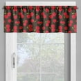 thumbnail image 2 of Ambesonne Cherry Valance Pack of 2, Repeating Summer Fruit, 54"X18", Dark Brown Dark Pink, 2 of 5