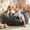 Dark Gray, variant on 4FT Dark Gray Oversized Bean Bag Chair, Washable Cover Memory Foam Lazy Sofa for Living Room Bedroom Adults