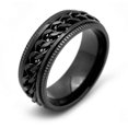 thumbnail image 1 of Anillo de cadena giratorio de acero de titanio, anillo de pareja de acero inoxidable, primera joyería, aspecto vanguardista, 1 of 5