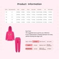thumbnail image 7 of TiaoBug Kids Girls Hoodies Tracksuit Long Sleeve Sweatshirts with Jogger Sweatpants Set Black-A 2-3, 7 of 7
