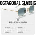 thumbnail image 4 of Ray-Ban RB3556N OCTAGONAL CLASSIC Square-Round Shaped Non-Polarized Sunglasses for Men & Women - Includes Official RAYBAN Eyewear Kit - Ideal Formal & Casual Wear Sunglasses - Blue Gradient Lens, 4 of 7