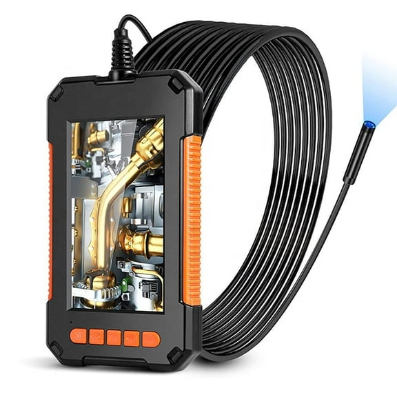 4.3inch LCD Screen Borescope Inspection Camera,1080P HD Waterproof Endoscope Snake Camera,8 Bright LED Lights,8MM Lens Semi-Rigid Cable