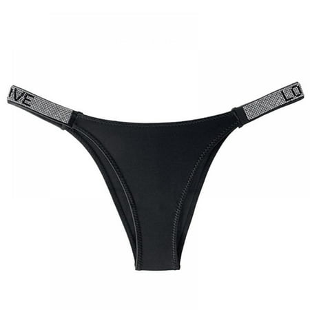 

G-string Panties Rhinestone Letter Women s Underwear Panties Fitness Sports Hip Lifting Satin Briefs Seamless Lingerie