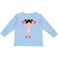 thumbnail image 3 of Inktastic Cheerleaders, Cute Girl, Brown Hair, Cheerleading Girls Long Sleeve Toddler T-Shirt, 3 of 5