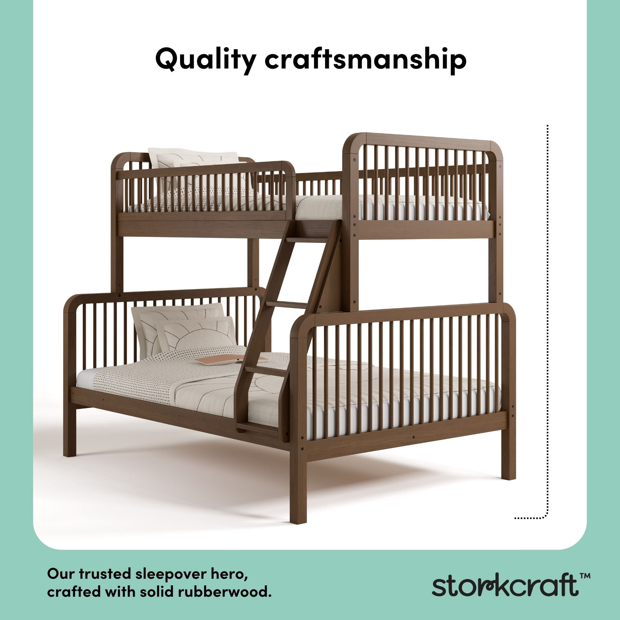 Storkcraft Pasadena Twin Over Full Bunk Bed, Hazelnut